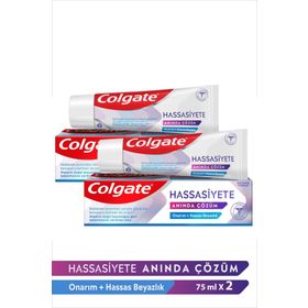 Colgate Hassasiyete Anında Çözüm Onarım ve Hassas Beyazlık 2x75 ml Diş Macunu