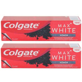 Colgate Max White Charcoal Kömür Beyazlatıcı Florürlü 2x75 ml Diş Macunu