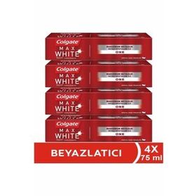 Colgate Max White Kalıcı Beyazlık Beyazlatıcı 4x75 ml Diş Macunu