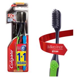 Colgate Mikro İnce Siyah 1+1 Diş Fırçası