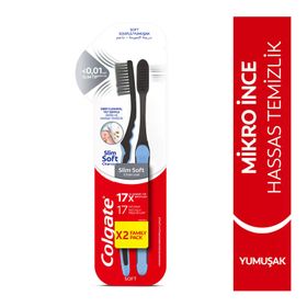Colgate Mikro İnce Siyah Yumuşak 1+1 Diş Fırçası
