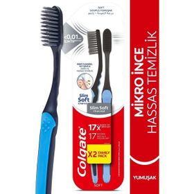 Colgate Mikro İnce Siyah Yumuşak 1+1 Diş Fırçası
