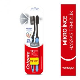 Colgate Mikro İnce Siyah Yumuşak 1+1 Diş Fırçası