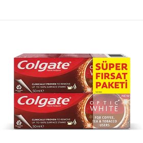 Colgate Optic White 2x50 ml Çay Kahve İkili Paket Diş Macunu