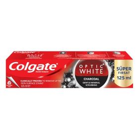 Colgate Optic White Aktif Kömür Beyazlatıcı 3x125 ml Diş Macunu