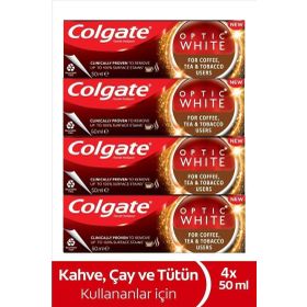 Colgate Optic White Aktif Kömür Beyazlatıcı 4x50 ml Diş Macunu