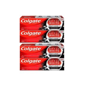 Colgate Optic White Aktif Kömür Yumuşak Mineral Temizliği Beyazlatıcı 4x50 ml Diş Macunu