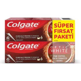 Colgate Optic White Beyazlatıcı 2x50 ml Diş Macunu