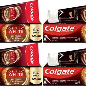 Colgate Optic White Çay Kahve Sigara 4x125 ml Diş Macunu