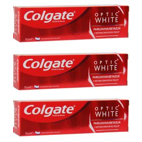 Colgate Optic White Parıldayan Beyazlık 3x75 ml Diş Macunu