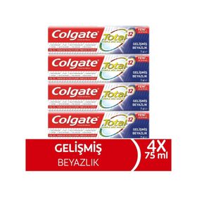 Colgate Total Gelişmiş Beyazlık 4x75 ml Diş Macunu