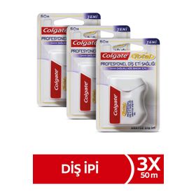 Colgate Total Profesyonel 3'lü 50 metre Diş Eti Sağlığı Arayüz Diş İpi