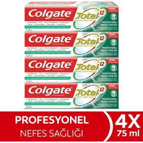 Colgate Total Profesyonel Nefes Sağlığı 4x75 ml Diş Macunu