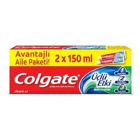 Colgate Üçlü Etki Çürüklere Karşı Koruma 150 ml x 2 Adet Diş Macunu