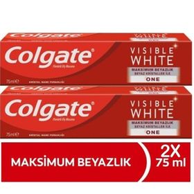 Colgate Visible White One Maksimum Beyazlık 2x75 ml Diş Macunu