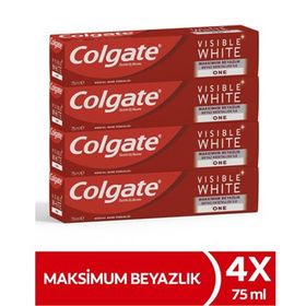 Colgate Visible White One Maksimum Beyazlık 4x75 ml Diş Macunu