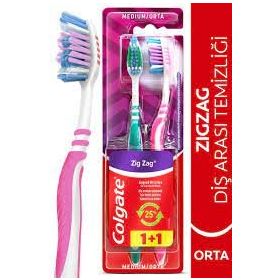 Colgate Zigzag 1+1 Medium Mavi Mor Diş Fırçası