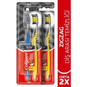 Colgate Zigzag Charcoal Diş Arası Temizliği Orta 1+1 2 Adet Diş Fırçası