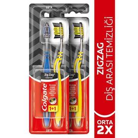 Colgate Zigzag Charcoal Diş Arası Temizliği Orta 1+1 2 Adet Diş Fırçası