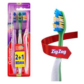 Colgate ZigZag Plus Orta 2+1 Diş Fırçası