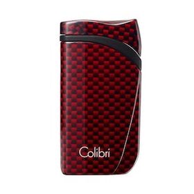 Colibri Falcon Karbon Desenli Kırmızı Puro Çakmağı