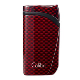 Colibri Falcon Karbon Desenli Kırmızı Puro Çakmağı