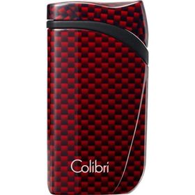 Colibri Falcon Karbon Desenli Kırmızı Puro Çakmağı