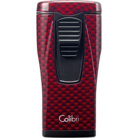Colibri Monaco Kırmızı Karbon Fiber Puro Çakmağı