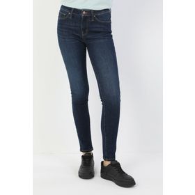 Colin's 759 Lara Orta Bel Dar Paça Super Slim Fit Koyu Mavi Kadın Jean Pantolon