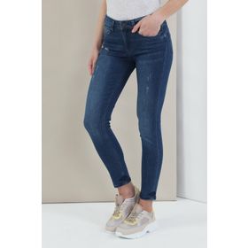 Colin's 759 Lara Orta Bel Dar Paça Super Slim Fit Koyu Mavi Kadın Jean Pantolon