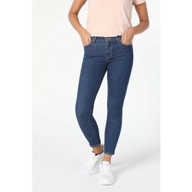 Colin's 759 Lara Orta Bel Dar Paça Super Slim Fit Koyu Mavi Kadın Jean Pantolon