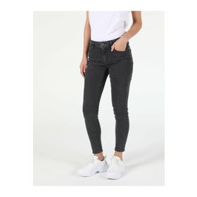 Colin's 759 Lara Orta Bel Dar Paça Super Slim Fit Koyu Mavi Kadın Jean Pantolon
