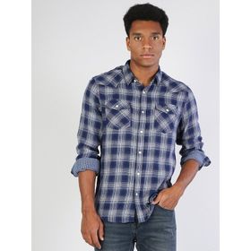 Colin's Regular Fit Erkek Mavi Uzun Kol Gömlek