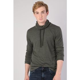Colin's Regular Fit Yarim Balikci Erkek Haki Uzun Kol Tişört CL1036982_q1.v1_KML Haki