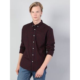 Colin's Slim Fit Shirt Neck Erkek Lacivert Uzun Kol Gömlek