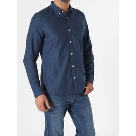 Colin's Slim Fit Shirt Neck Erkek Lacivert Uzun Kol Gömlek