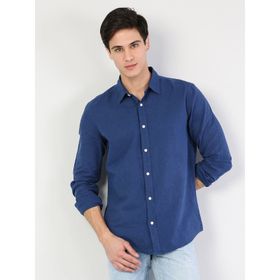 Colin's Slim Fit Shirt Neck Erkek Lacivert Uzun Kol Gömlek