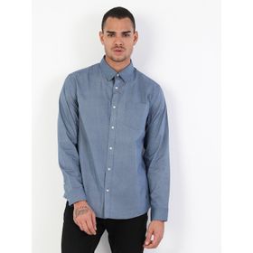 Colin's Slim Fit Shirt Neck Erkek Mavi Uzun Kol Gömlek