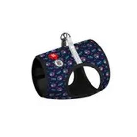 Collar Waudog Mavi/Kırmızı 36-39 cm Batman Desenli ve QR Pasaportlu Köpek Göğüs Tasması