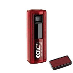 Colop CEP20 Kırmızı Kasa Kırmızı Keçe 14x38 mm Kaşe