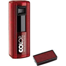 Colop CEP20 Kırmızı Kasa Kırmızı Keçe 14x38 mm Kaşe