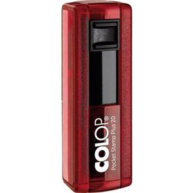 Colop CEP20 Kırmızı Kasa Siyah Keçe 14x38 mm Kaşe