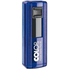 Colop CEP20 Mavi Kasa Siyah Keçe 14x38 mm Kaşe