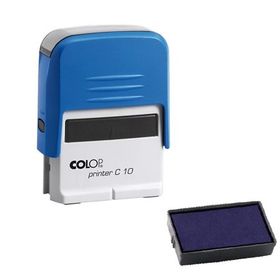 Colop Printer C10 Mavi Kasa Mavi Keçe 10x27 mm Kaşe