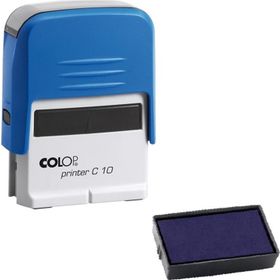 Colop Printer C10 Mavi Kasa Mavi Keçe 10x27 mm Kaşe