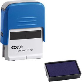 Colop Printer C10 Mavi Kasa Mavi Keçe 10x27 mm Kaşe