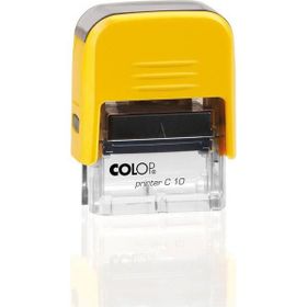 Colop Printer C10 Sarı Kasa Siyah Keçe 10x27 mm Kaşe