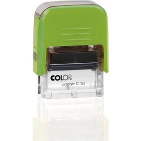 Colop Printer C10 Yeşil Kasa Siyah Keçe 10x27 mm Kaşe