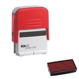 Colop Printer C20 Kırmızı Kasa Kırmızı Keçe 14x38 mm Kaşe