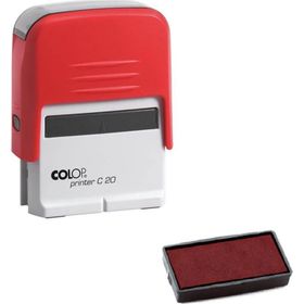 Colop Printer C20 Kırmızı Kasa Kırmızı Keçe 14x38 mm Kaşe